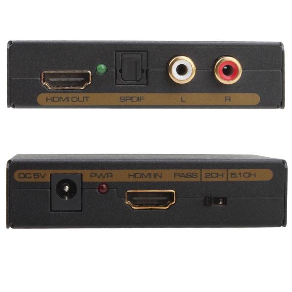 HDMI to HDMI + SPDIF + RCA L / R Audio Extractor - Converter Camera, TV & Video - DailySale