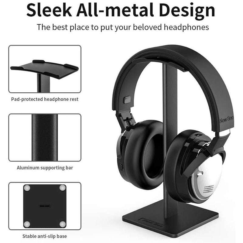 Headphone Stand with Aluminum Supporting Bar Flexible Headrest Headphones & Audio - DailySale