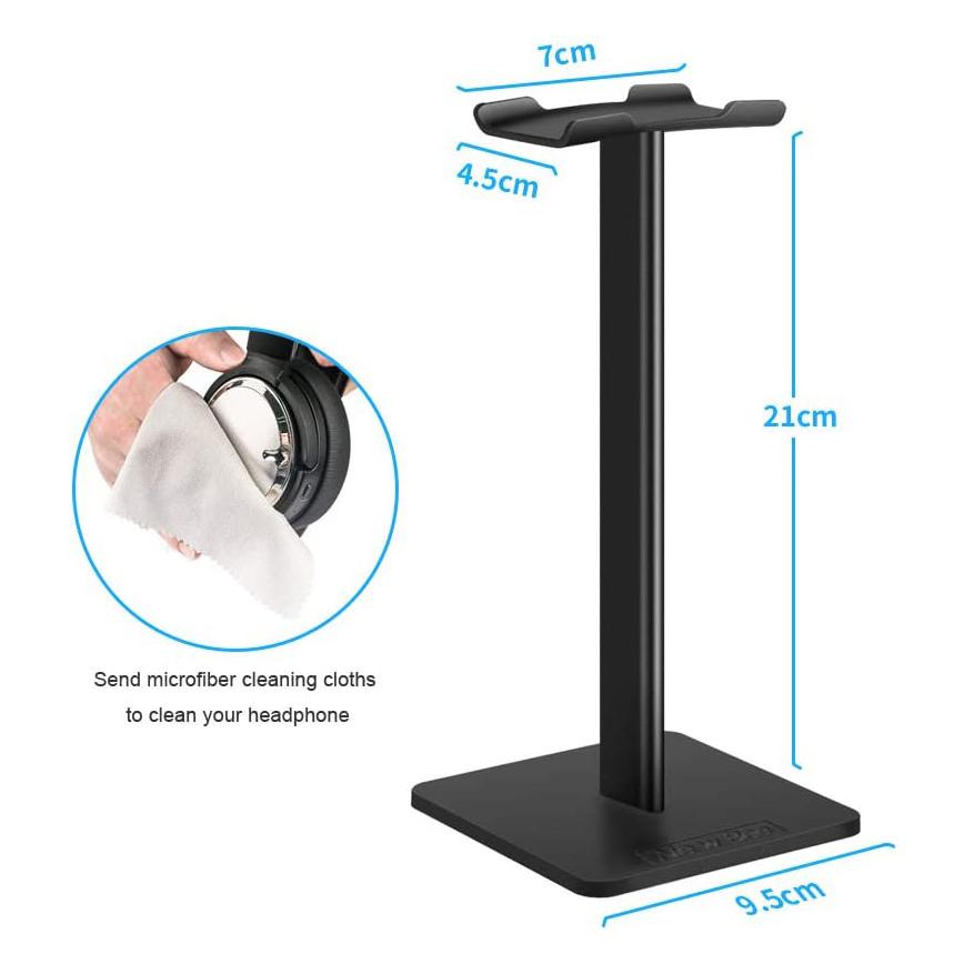 Headphone Stand with Aluminum Supporting Bar Flexible Headrest Headphones & Audio - DailySale