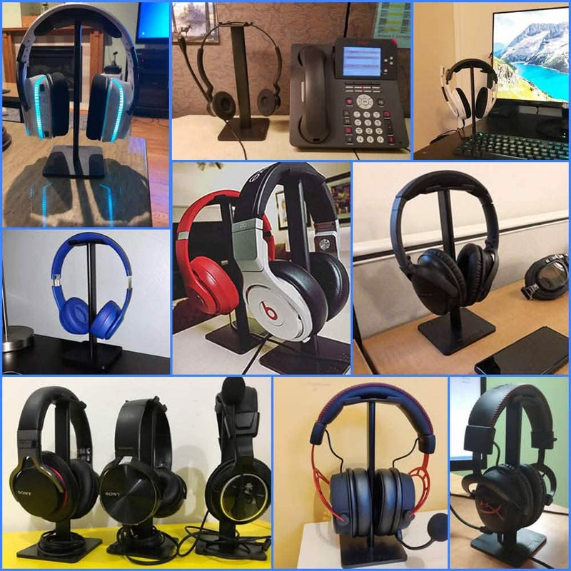 Headphone Stand with Aluminum Supporting Bar Flexible Headrest Headphones & Audio - DailySale