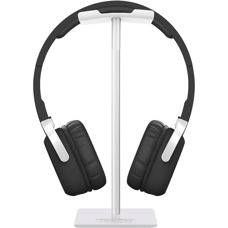 Headphone Stand with Aluminum Supporting Bar Flexible Headrest Headphones & Audio Silver - DailySale