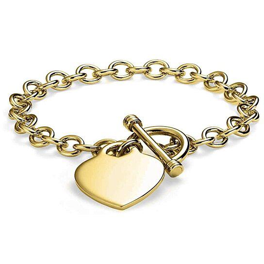 Heart Charm Toggle Bracelet Bracelets Gold - DailySale