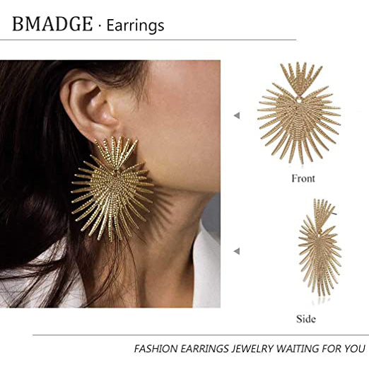Heart Dangle Earrings Studs Gold Star Statement Earrings Earrings - DailySale