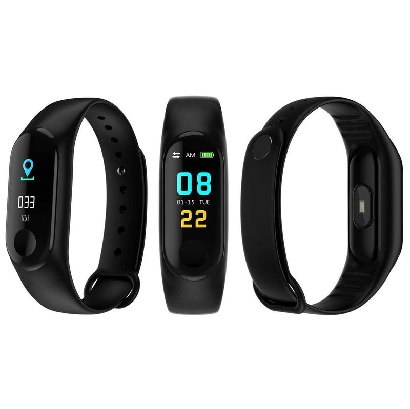 Heart-Rate and Sleep-Monitoring Activity Tracker with Color Display Gadgets & Accessories Black - DailySale