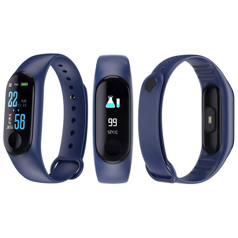 Heart-Rate and Sleep-Monitoring Activity Tracker with Color Display Gadgets & Accessories Blue - DailySale