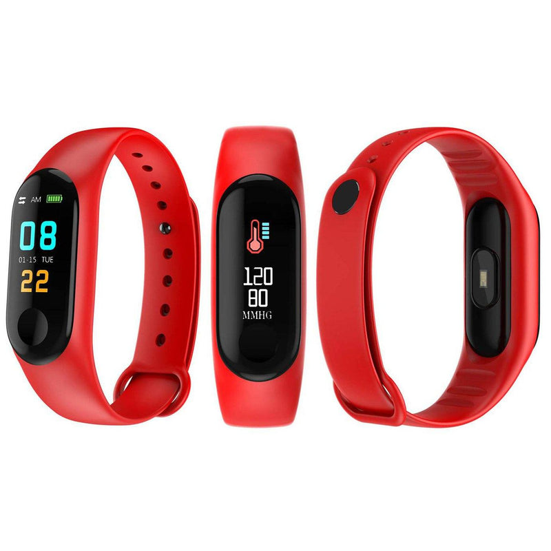 Heart-Rate and Sleep-Monitoring Activity Tracker with Color Display Gadgets & Accessories Red - DailySale