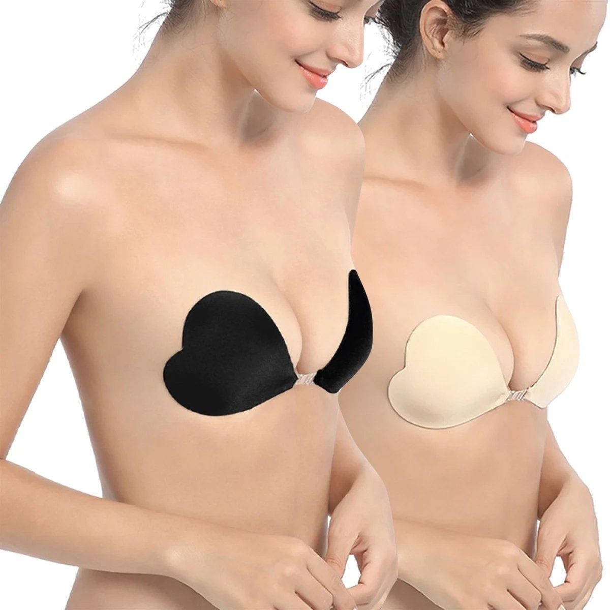 Heart Shaped Cleavage Strapless Bra With Clip Women's Clothing - DailySale