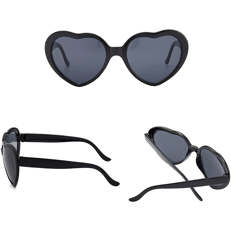 Heart Shaped Sunglasses EDM Festival Light Changing Eyewear Heart Effect