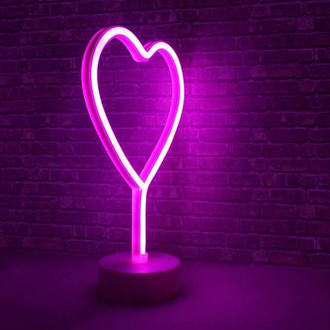 Hearth And Haven Decorative Fluorescent Light Neon Signs Home Decor Lighting & Decor Heart - DailySale
