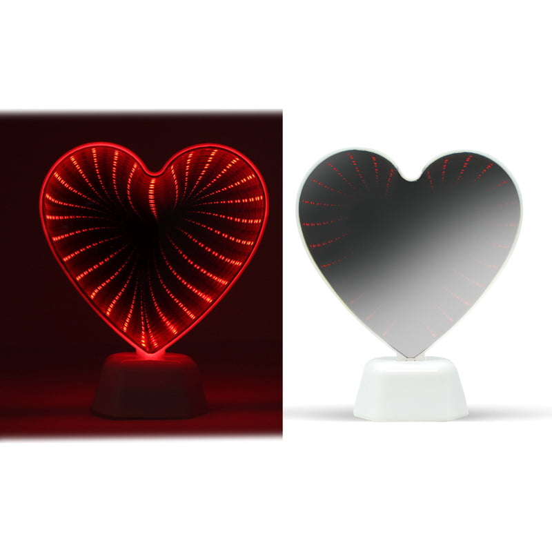 Hearth and Haven Laser Night Light Desktop Decorative Infinity Mirror Lighting & Decor - DailySale