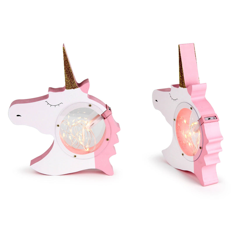 Hearth & Haven Decorative Wooden Table Night Light for Kids Lighting & Decor Unicorn - DailySale