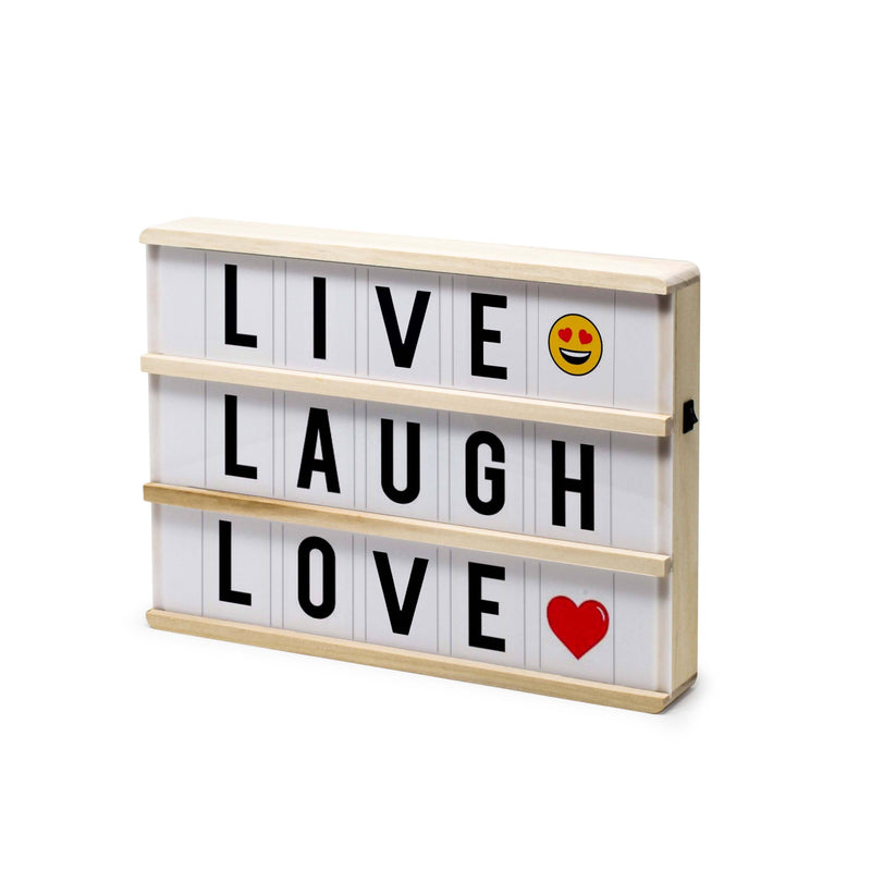 Hearth & Haven Wooden LED Light-Up Message Lightbox Lighting & Decor - DailySale