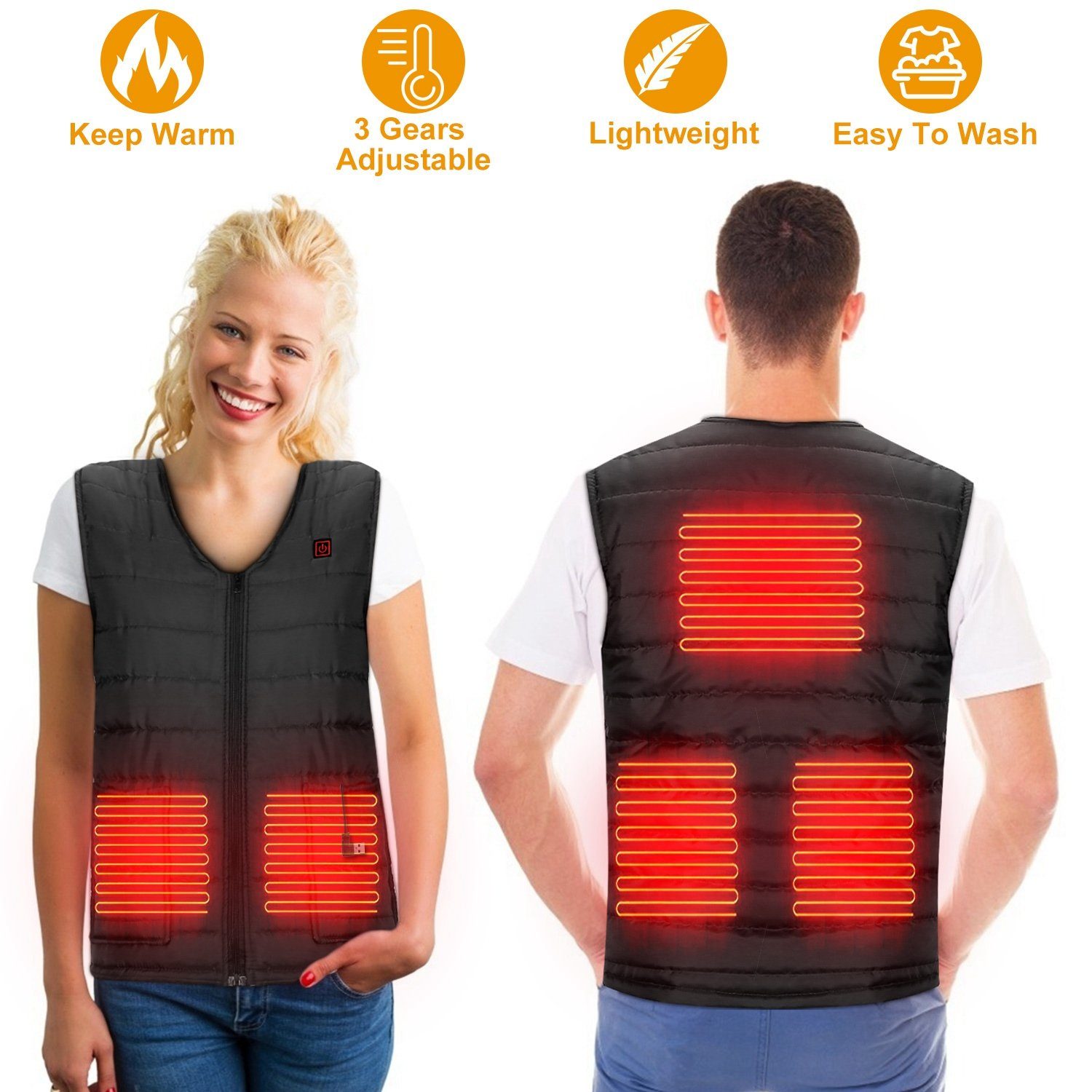 Heat Jacket Vest Men's Clothing - DailySale