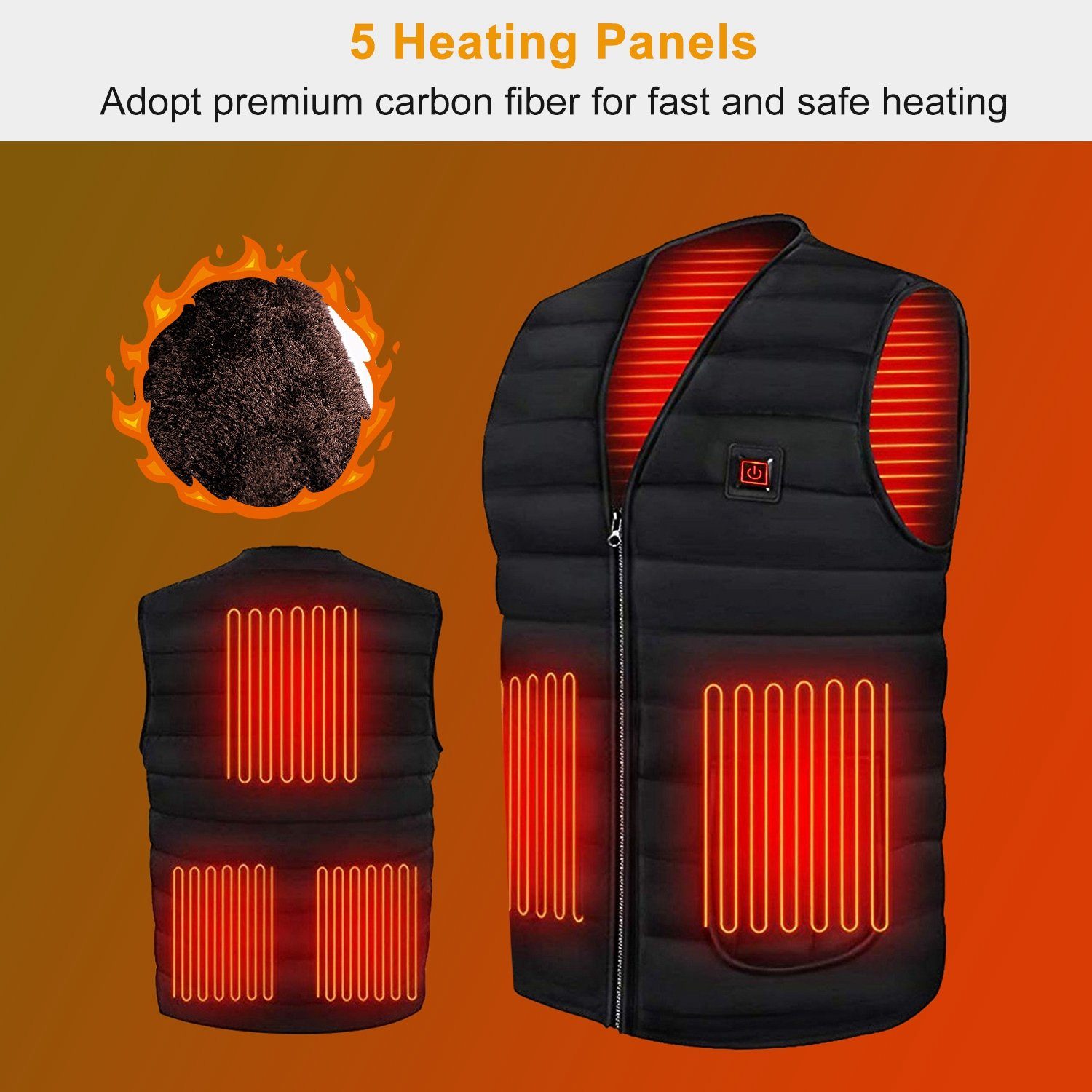 Heat Jacket Vest Men's Clothing - DailySale