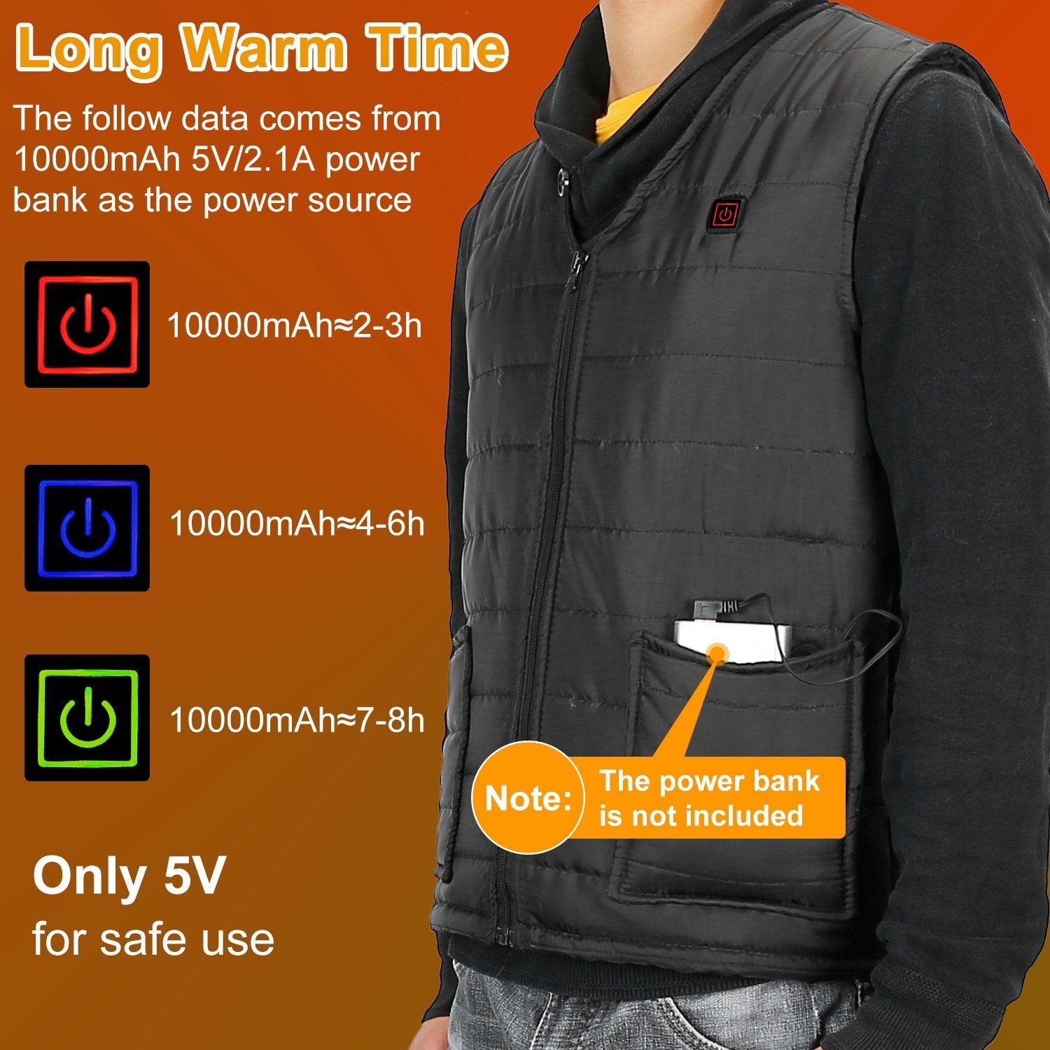 Heat Jacket Vest Men's Clothing - DailySale