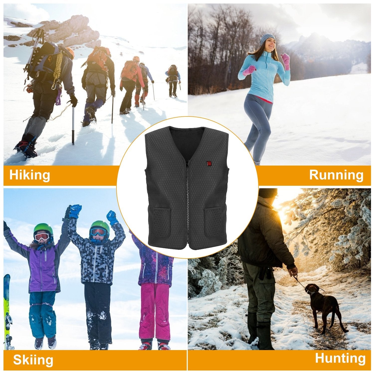 Heat Jacket Vest with 3 Adjustable Temperatures Men's Outerwear - DailySale