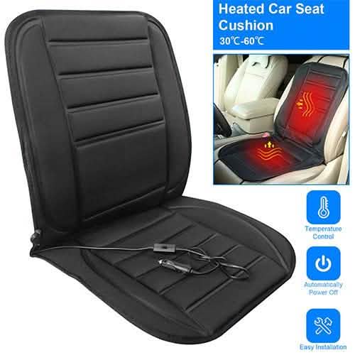 Heated Car Seat Cushion with Adjustable Temperature Controller Automotive - DailySale