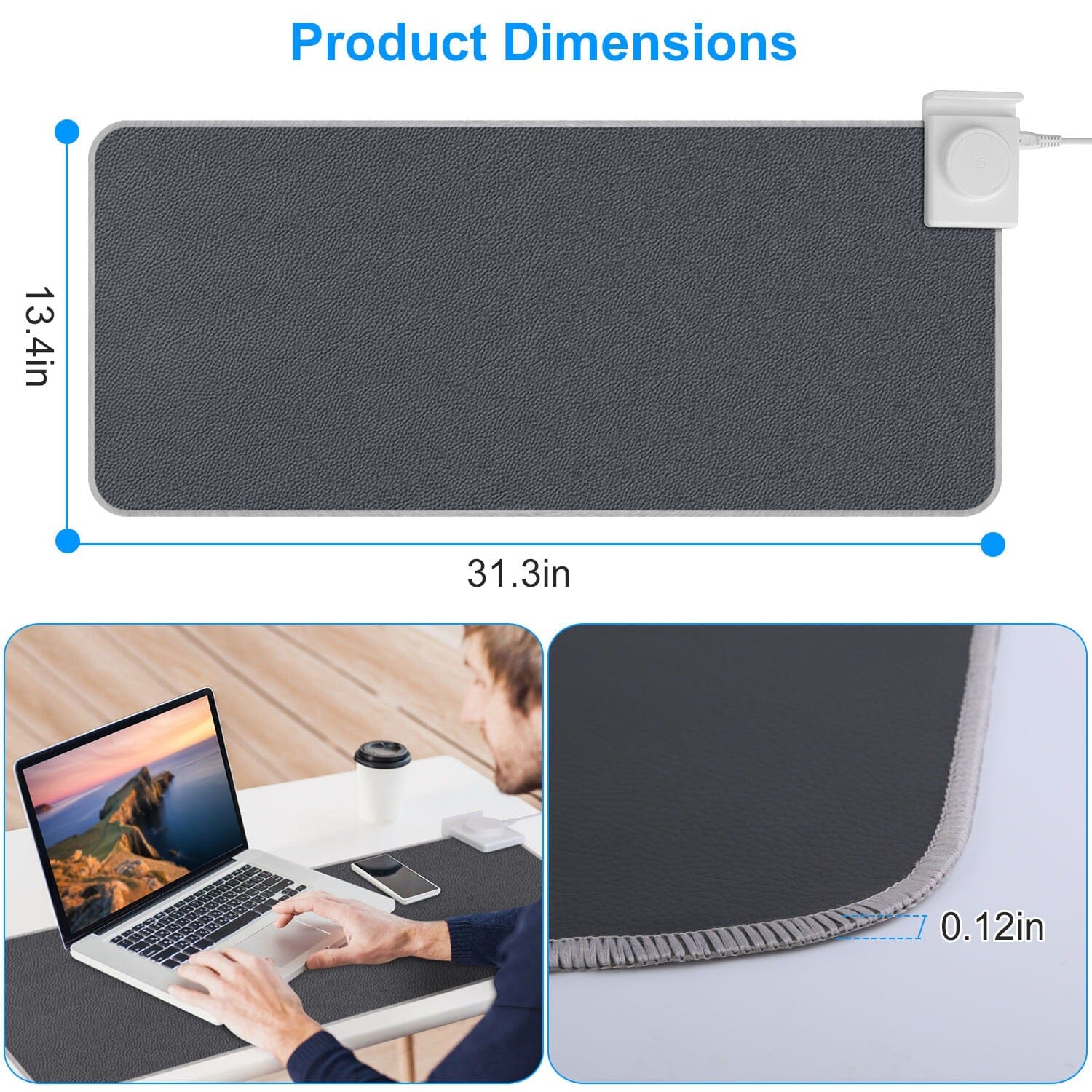 Heated Gaming Mouse Pad Large Computer Accessories - DailySale