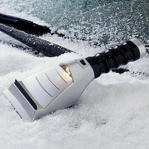 Heated Ice Scraper with Built-in Flashlight Automotive - DailySale