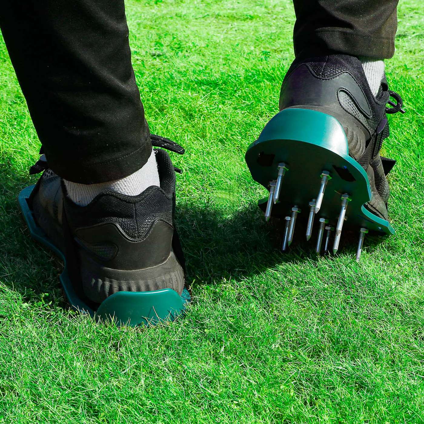 Heavy Duty Lawn Aerator Shoes with Adjustable Straps Garden & Patio - DailySale