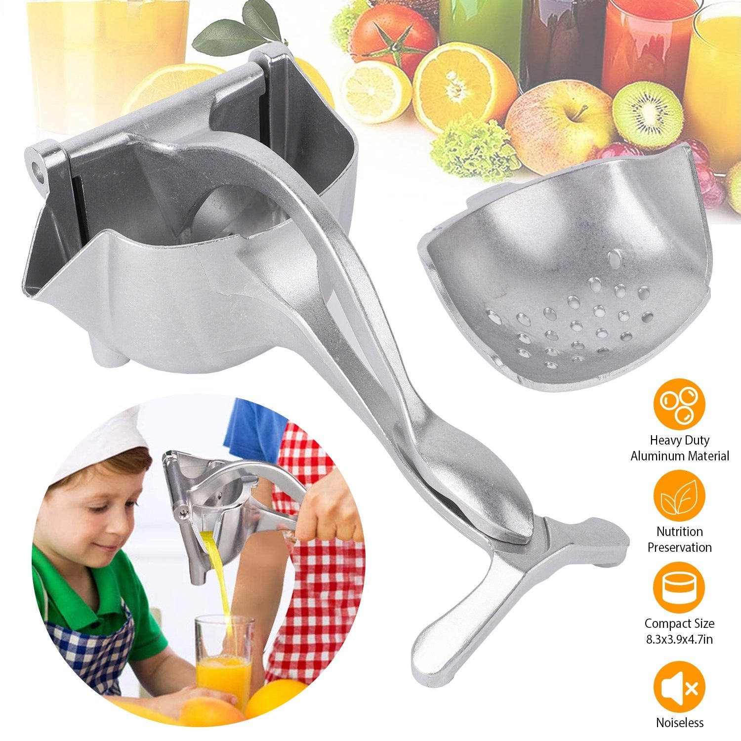 Heavy Duty Manual Fruit Juice Extractor Kitchen Appliances - DailySale