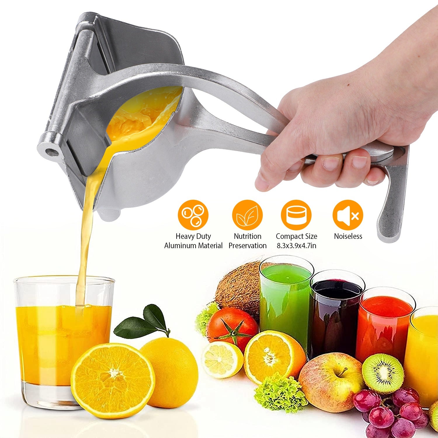 Heavy Duty Manual Fruit Juice Extractor Kitchen Appliances - DailySale