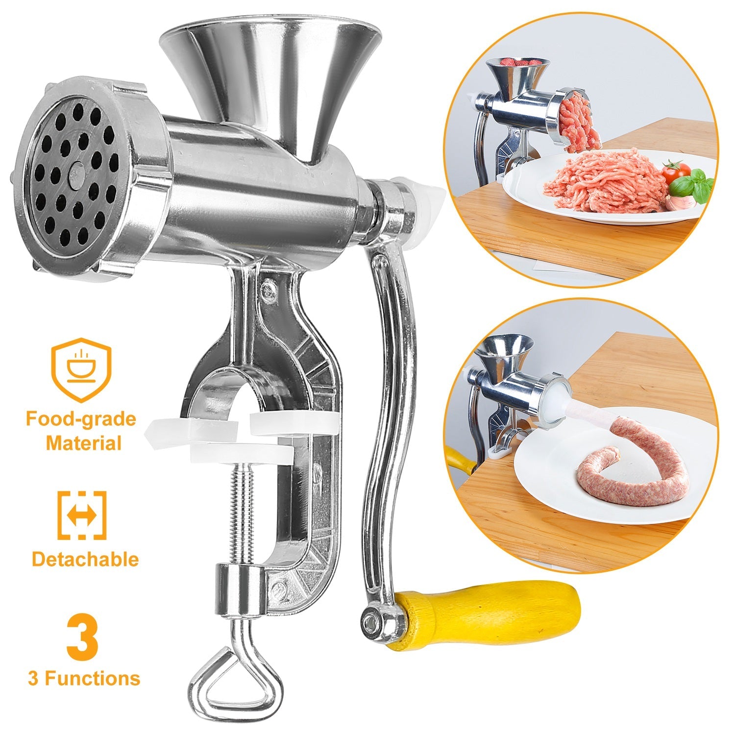 Heavy Duty Manual Meat Grinder Kitchen Appliances - DailySale