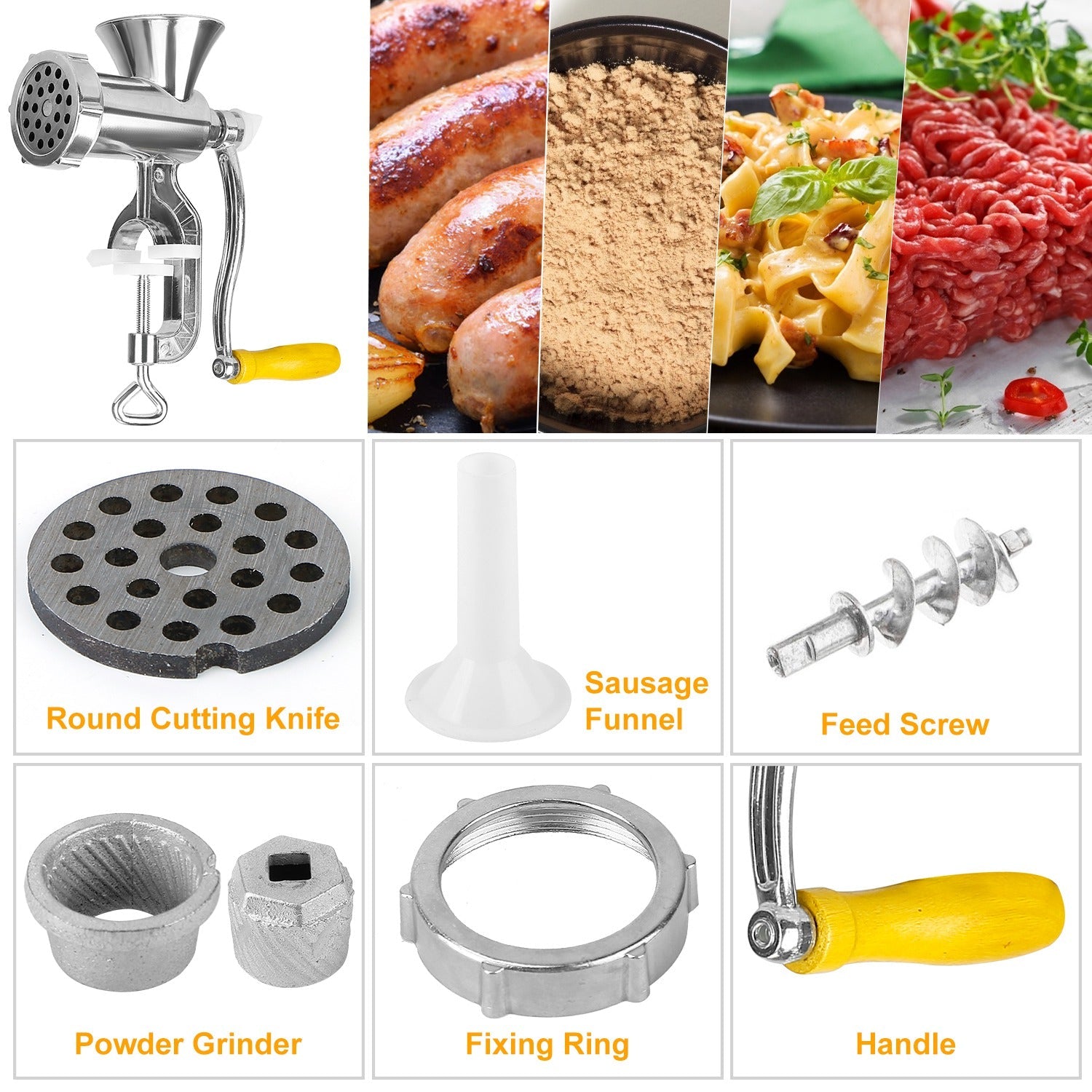 Heavy Duty Manual Meat Grinder Kitchen Appliances - DailySale