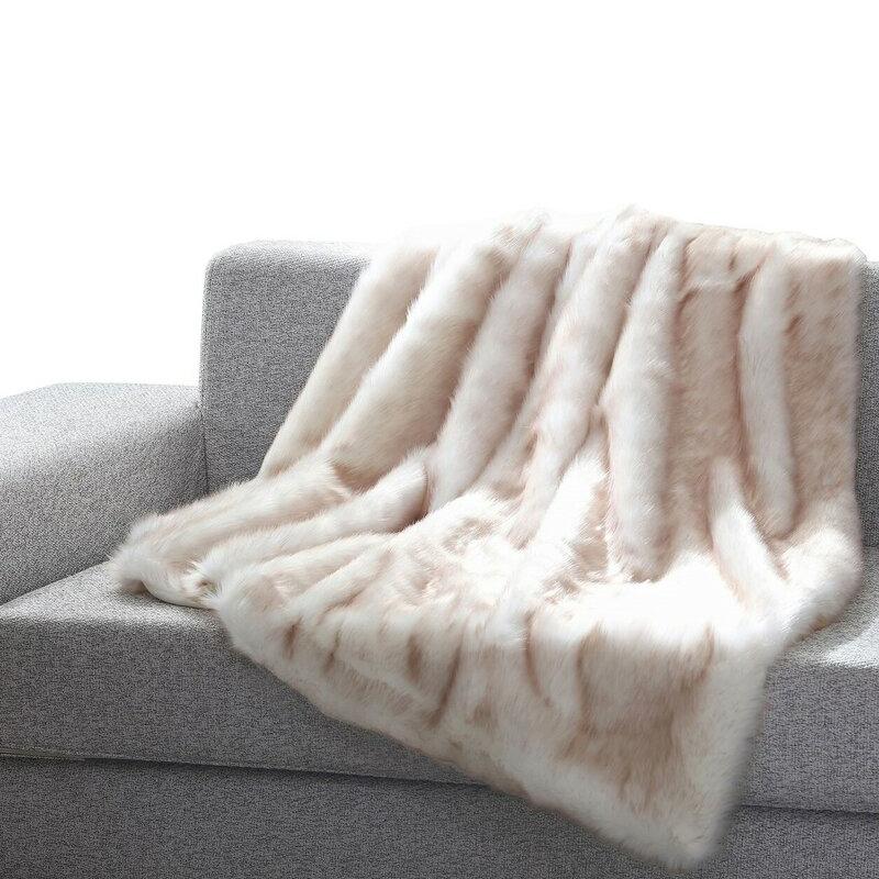 Heavy Faux Fur Throw Blanket – Assorted Styles