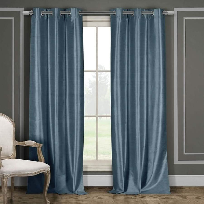 Heavy Faux-Silk Double-Layered Blackout Thermal Panel Pair - Assorted Colors Furniture & Decor - DailySale
