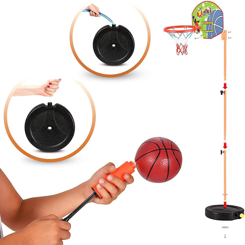 Height Adjustable Kids Basketball Hoops Set Toys & Games - DailySale