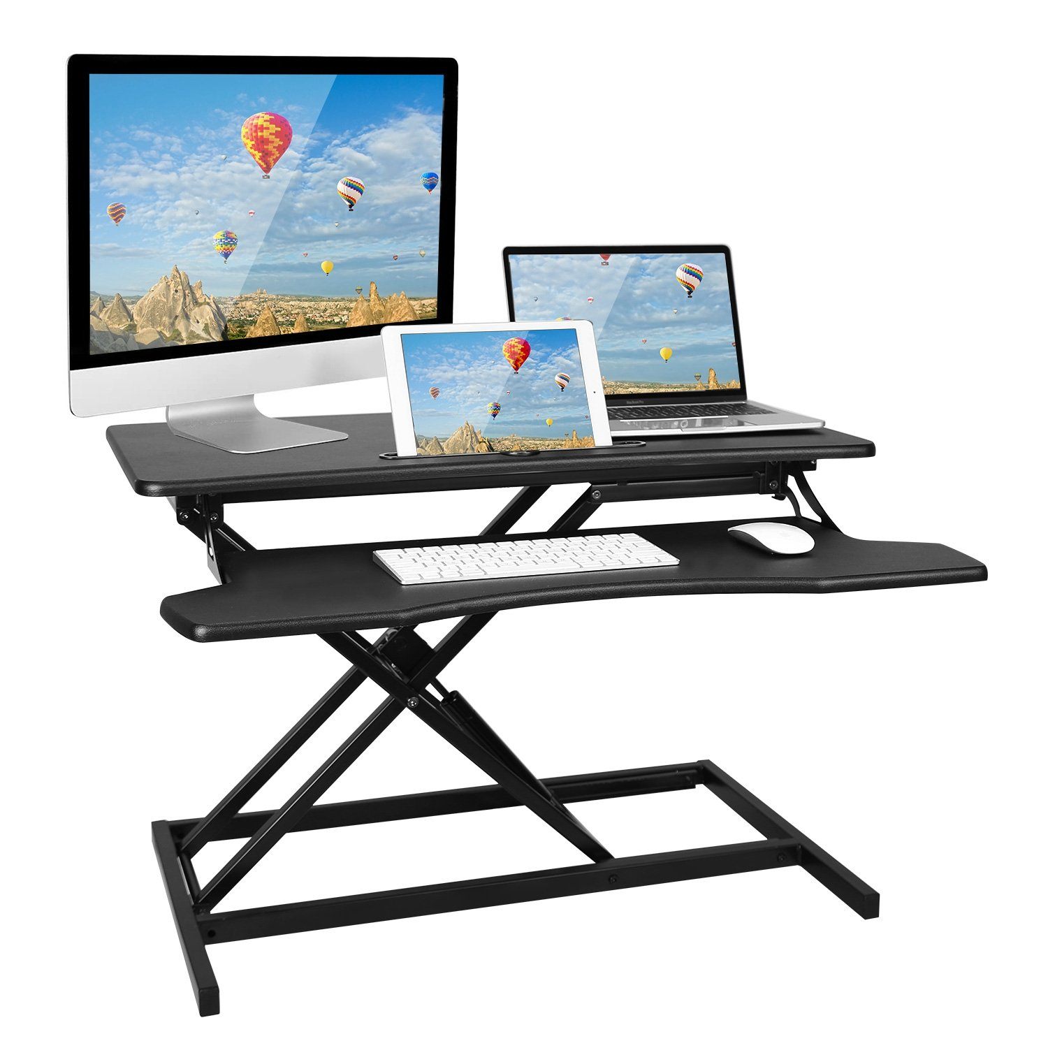 Height Adjustable Standing Desk Converter Workstation Computer Accessories - DailySale