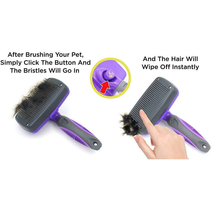 Hertzko Self Cleaning Slicker Brush Pet Supplies - DailySale