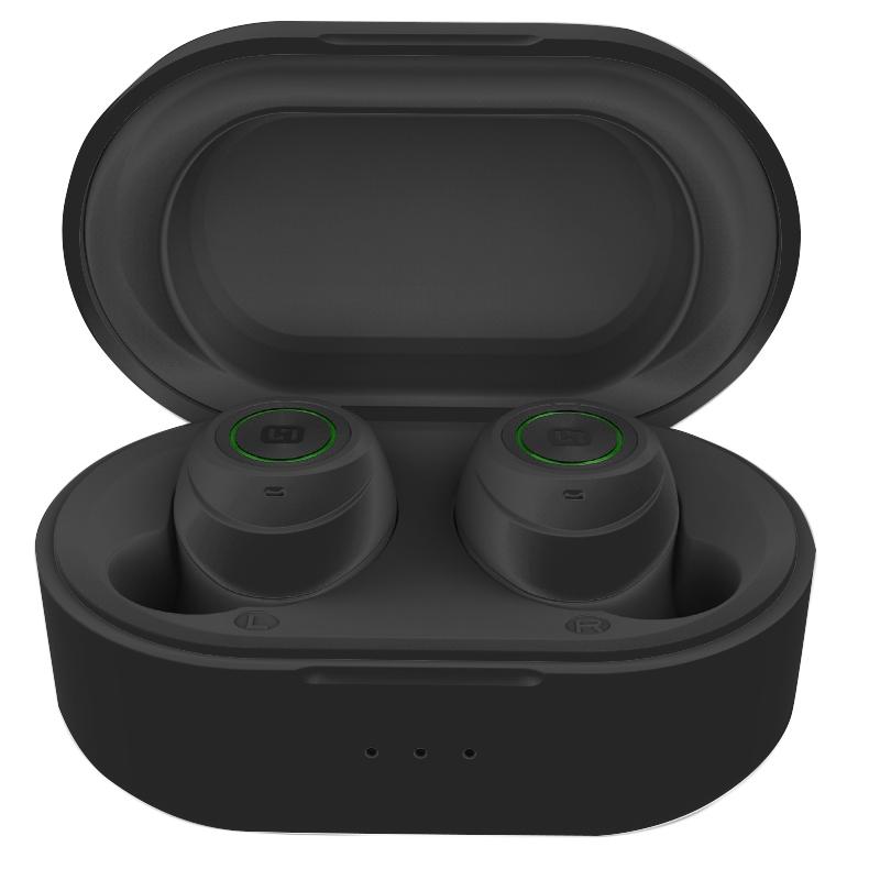 HiFuture Tidy Buds True Wireless Bluetooth Earbuds with Wireless Charging Case Headphones & Speakers Black - DailySale