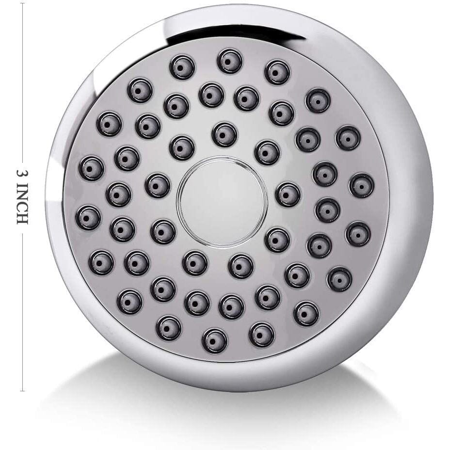 High Pressure Shower Head 3" Anti-clog Anti-leak Fixed with Adjustable Swivel Brass Ball Joint Bath - DailySale