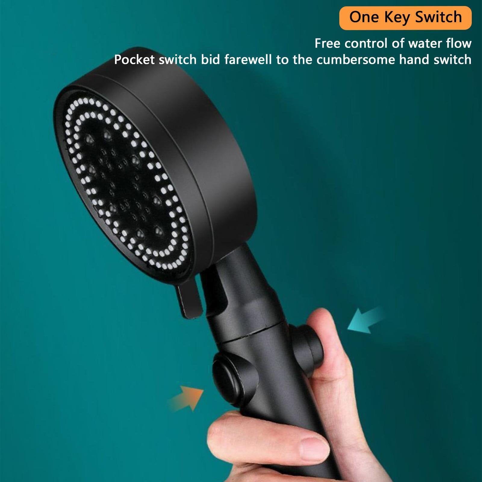 High-Pressure Shower Head 5-Modes Adjustable Faucet Aerator Water Saving Bath - DailySale