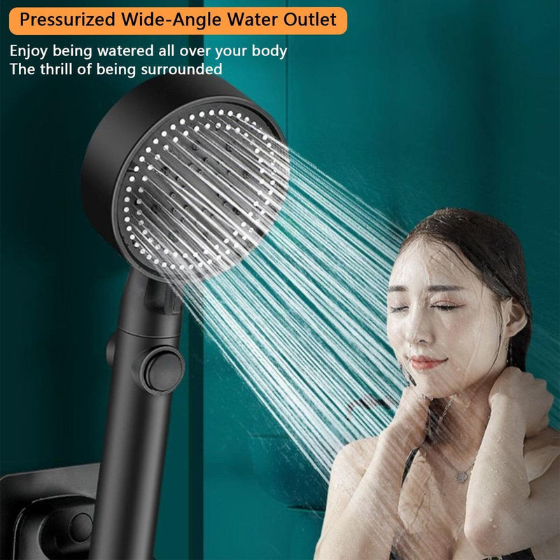 High-Pressure Shower Head 5-Modes Adjustable Faucet Aerator Water Saving Bath - DailySale