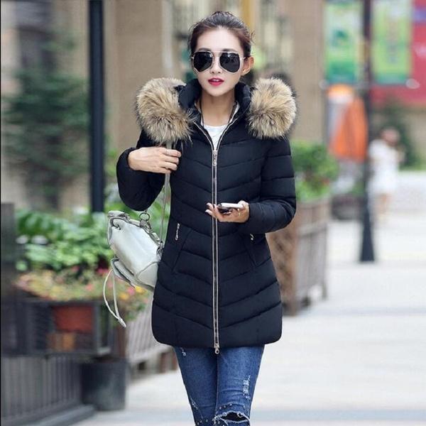 High Quality Winter Down Jacket Women Long Coat Warm Clothes Women's Outerwear Black M - DailySale