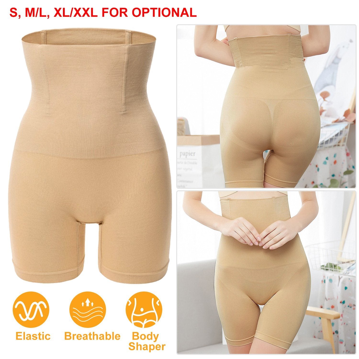 High Waist Shapewear Seamless Tummy Control Panties Women's Clothing - DailySale