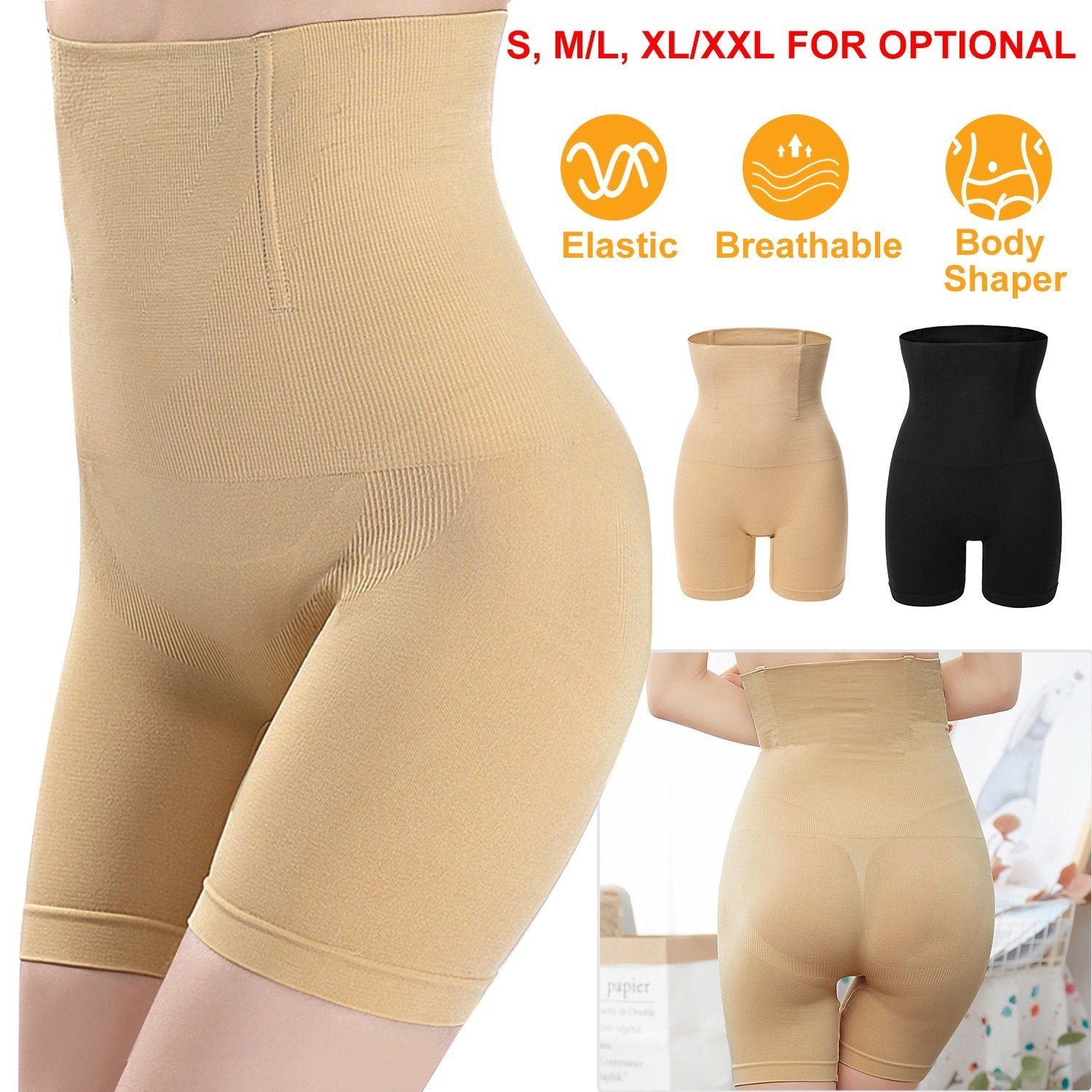 High Waist Shapewear Seamless Tummy Control Panties Women's Clothing - DailySale