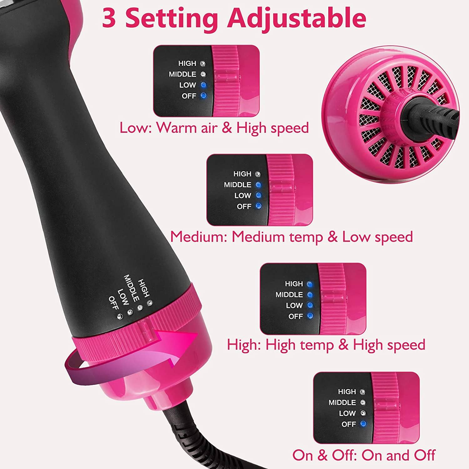 HIPPIH Hot Air Brush Styler and Dryer Beauty & Personal Care - DailySale