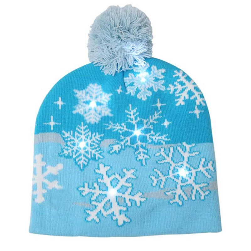 Holiday Fun LED Beanie for Men and Women Women's Apparel Snowflakes - DailySale