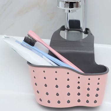 Hollow Sink Drain Basket Kitchen Storage Pink - DailySale