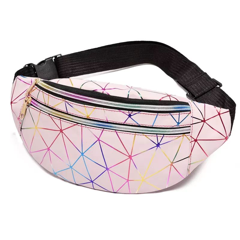 Holographic Brillante Waist Bum Bag for Women Bags & Travel Pink - DailySale