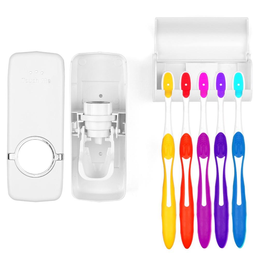 Home Automatic Toothpaste Dispenser + 5 Toothbrush Holder Set Beauty & Personal Care - DailySale