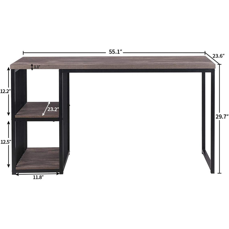 Home Office Computer Desk with 2 Open Storage Shelves Furniture & Decor - DailySale