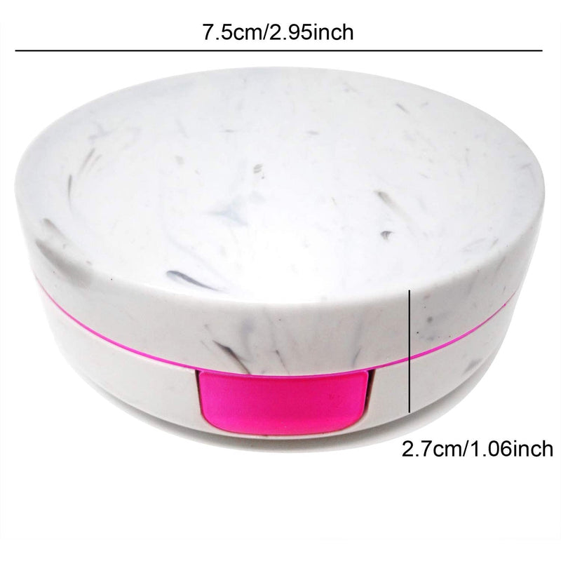 Honbay Fashion Marble Contact Lens Case with Mirror