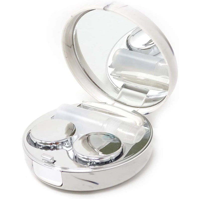 Honbay Fashion Marble Contact Lens Case with Mirror