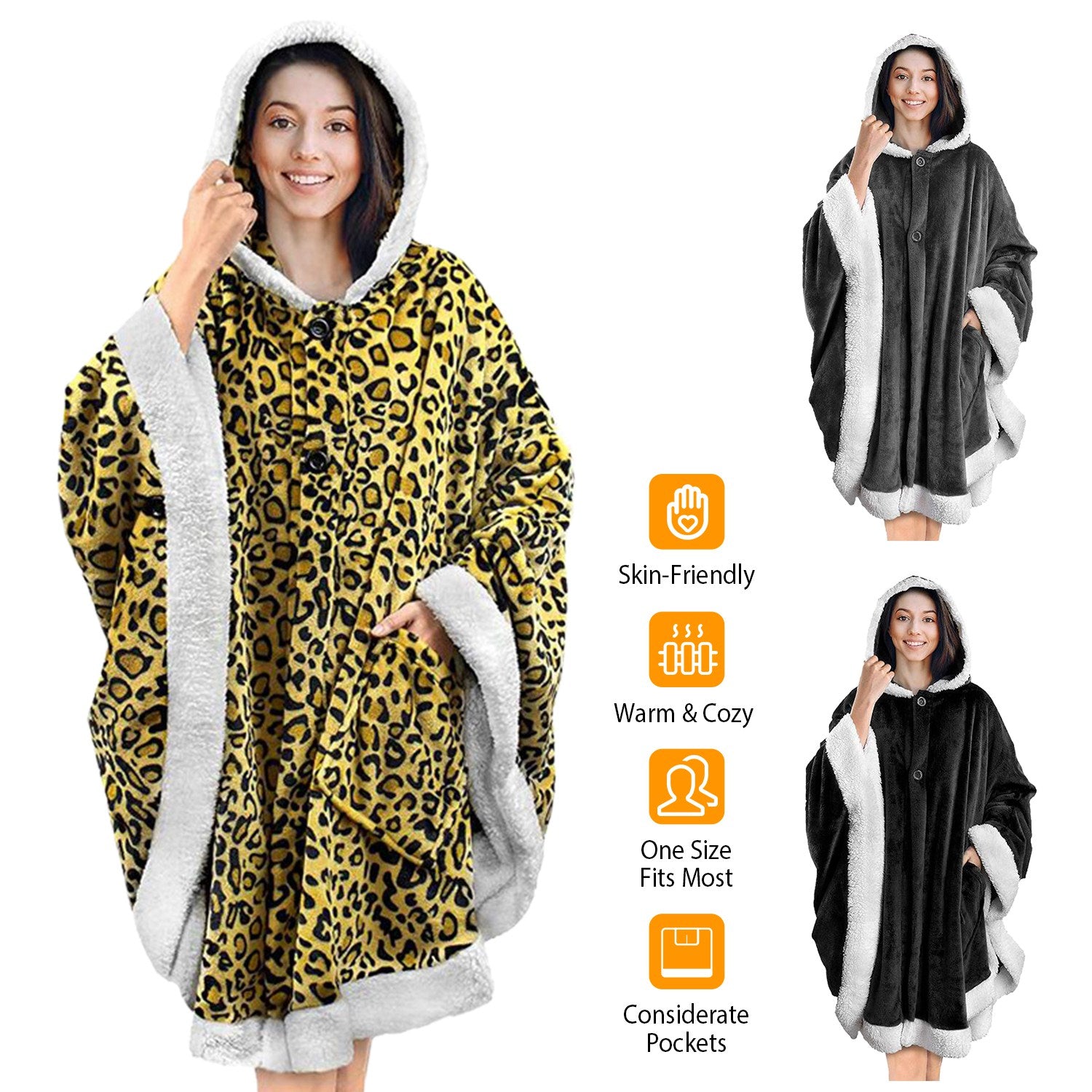 Hoodie Blanket Snuggle Robe Women's Shoes & Accessories - DailySale