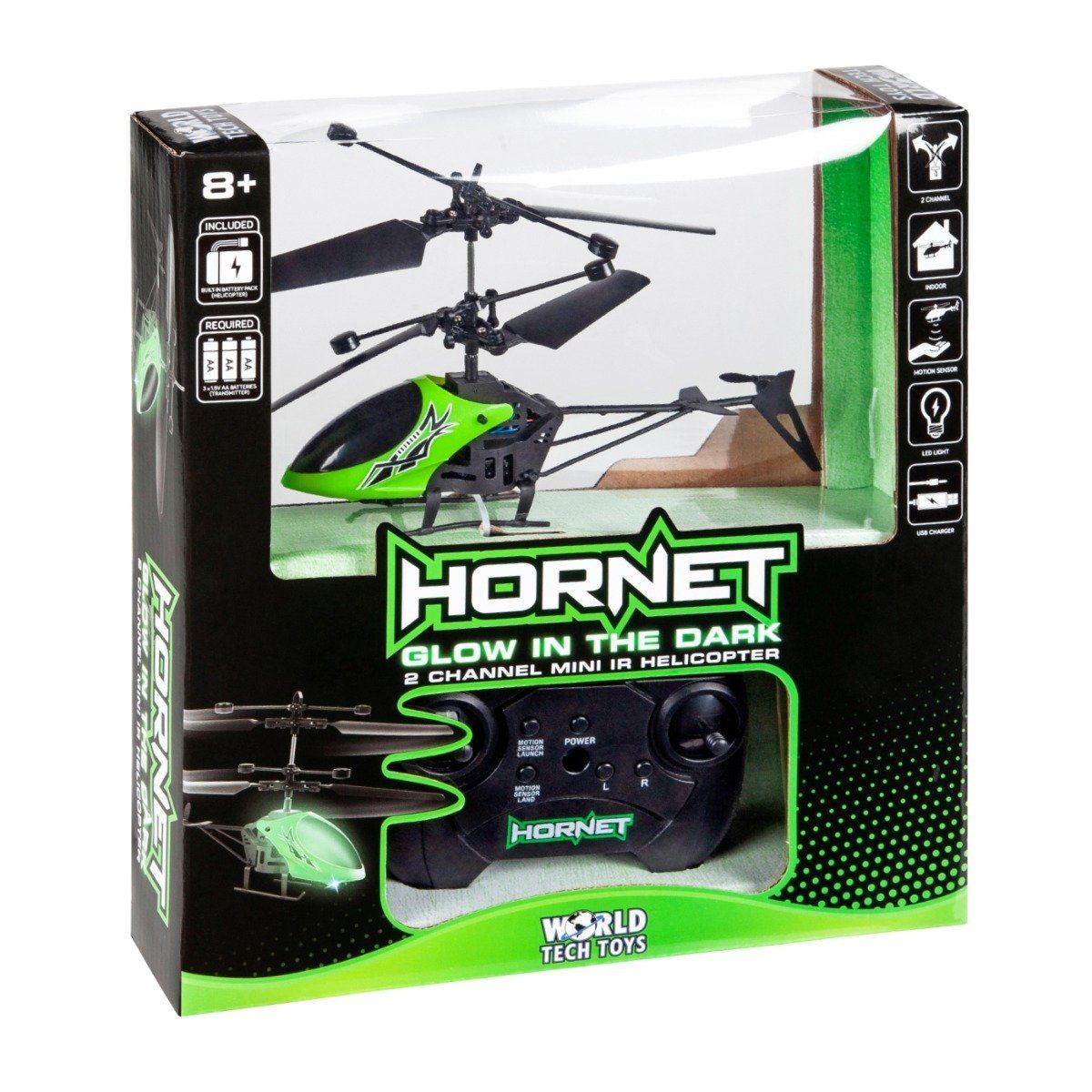 Hornet Glow in the Dark 2CH IR Helicopter Toys & Games - DailySale